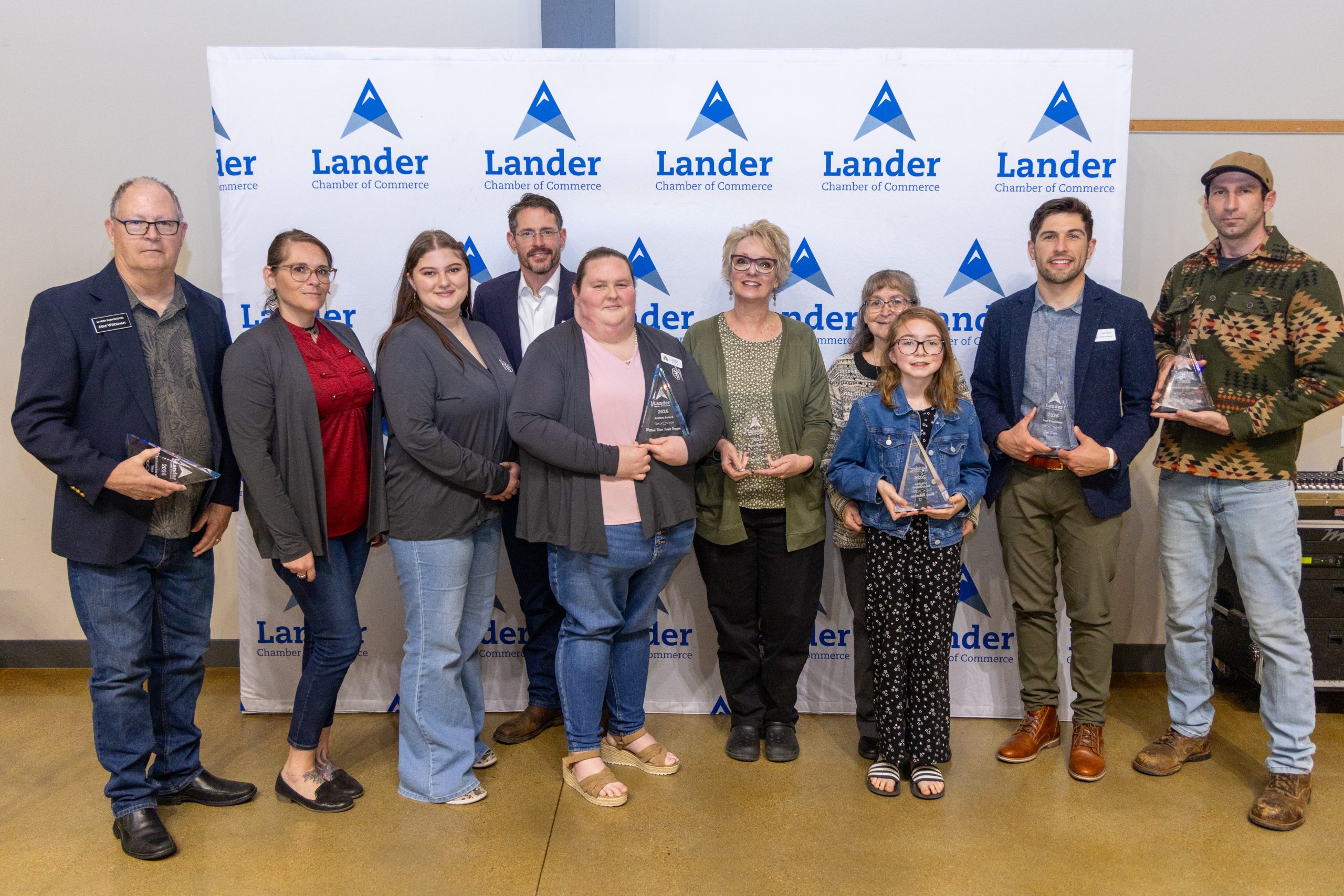 Winners of the the 2025 Lander Chamber of Commerce 2025 Community Awards
